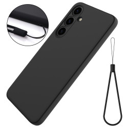 For Samsung Galaxy S24+ 5G Solid Color Liquid Silicone Dropproof Full Coverage Phone Case(Black)
