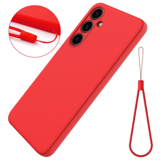 For Samsung Galaxy S24+ 5G Solid Color Liquid Silicone Dropproof Full Coverage Phone Case(Red)