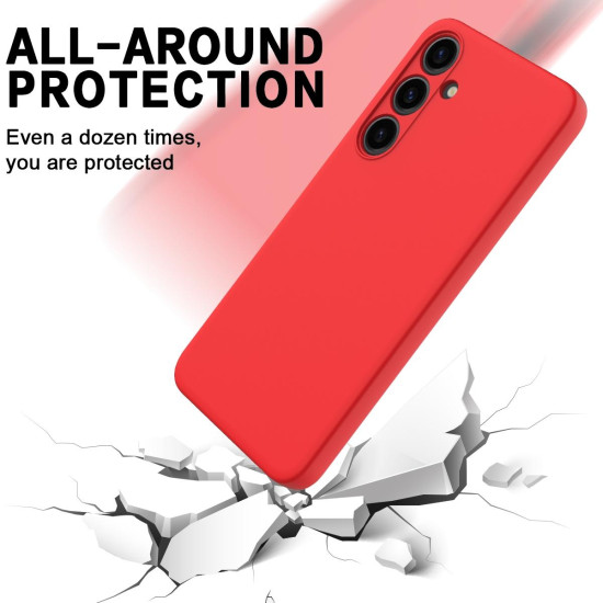 For Samsung Galaxy S24+ 5G Solid Color Liquid Silicone Dropproof Full Coverage Phone Case(Red)