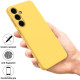 For Samsung Galaxy S24+ 5G Solid Color Liquid Silicone Dropproof Full Coverage Phone Case(Yellow)