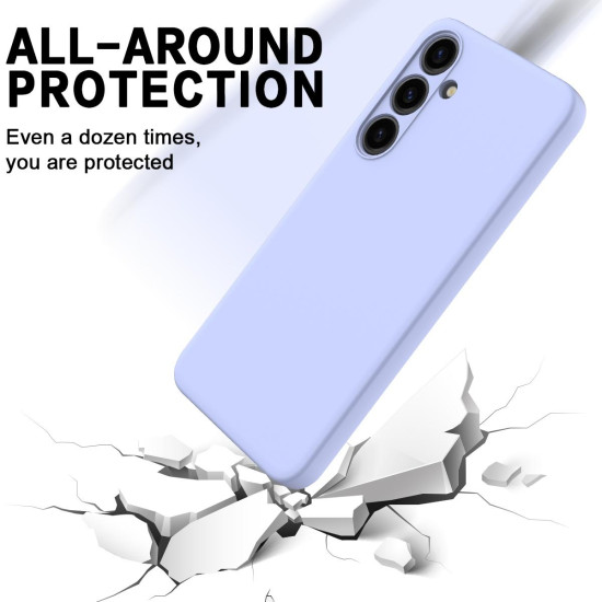 For Samsung Galaxy S24+ 5G Solid Color Liquid Silicone Dropproof Full Coverage Phone Case(Purple)