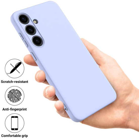 For Samsung Galaxy S24+ 5G Solid Color Liquid Silicone Dropproof Full Coverage Phone Case(Purple)