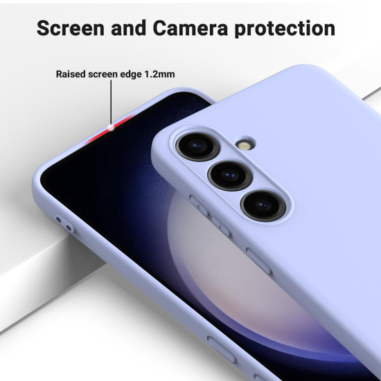 For Samsung Galaxy S24+ 5G Solid Color Liquid Silicone Dropproof Full Coverage Phone Case(Purple)