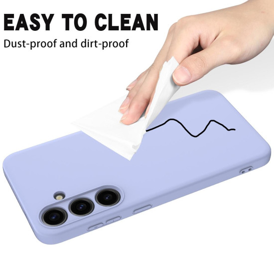 For Samsung Galaxy S24+ 5G Solid Color Liquid Silicone Dropproof Full Coverage Phone Case(Purple)