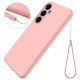 For Samsung Galaxy S24+ 5G Solid Color Liquid Silicone Dropproof Full Coverage Phone Case(Pink)