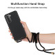 For Samsung Galaxy S23+ 5G Wheat Straw Material + TPU Protective Case with Lanyard(Black)