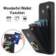 For Samsung Galaxy S24+ 5G Ring Holder RFID Card Slot Phone Case(Black)