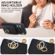 For Samsung Galaxy S24+ 5G Ring Holder RFID Card Slot Phone Case(Black)
