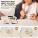 For Samsung Galaxy S24+ 5G Ring Holder RFID Card Slot Phone Case(Beige)