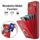 For Samsung Galaxy S24+ 5G Ring Holder RFID Card Slot Phone Case(Red)