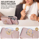 For Samsung Galaxy S24+ 5G Ring Holder RFID Card Slot Phone Case(Rose Gold)