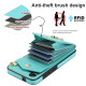 For Samsung Galaxy S24+ 5G Ring Holder RFID Card Slot Phone Case(Mint Green)
