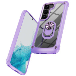 For Samsung Galaxy S23+ 5G TPU + PC Lens Protection Phone Case with Ring Holder(Purple)