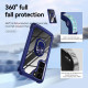 For Samsung Galaxy S23+ 5G TPU + PC Lens Protection Phone Case with Ring Holder(Blue)