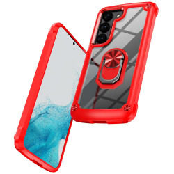 For Samsung Galaxy S23+ 5G TPU + PC Lens Protection Phone Case with Ring Holder(Red)