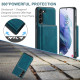 For Samsung Galaxy S24+ 5G JEEHOOD Magnetic Zipper Horizontal Flip Leather Phone Case(Blue)