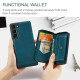 For Samsung Galaxy S24+ 5G JEEHOOD Magnetic Zipper Horizontal Flip Leather Phone Case(Blue)