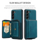 For Samsung Galaxy S24+ 5G JEEHOOD Magnetic Zipper Horizontal Flip Leather Phone Case(Blue)