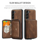For Samsung Galaxy S24+ 5G JEEHOOD Magnetic Zipper Horizontal Flip Leather Phone Case(Brown)