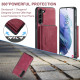 For Samsung Galaxy S24+ 5G JEEHOOD Magnetic Zipper Horizontal Flip Leather Phone Case(Red)