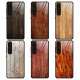 For Samsung Galaxy S23+ 5G Wood Grain Glass Phone Case(Grey)