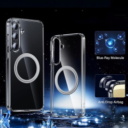 For Samsung Galaxy S24+ 5G Transparent Frosted MagSafe Phone Case