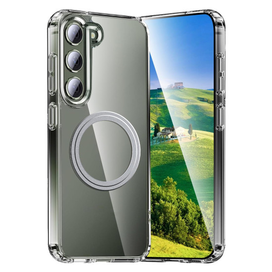 For Samsung Galaxy S23+ 5G Transparent Frosted MagSafe Phone Case