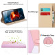 For Samsung Galaxy S23+ 5G Tricolor Stitching Flip Leather Phone Case(Pink)