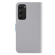 For Samsung Galaxy S23+ 5G Tricolor Stitching Flip Leather Phone Case(Grey)