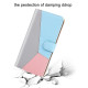 For Samsung Galaxy S23+ 5G Tricolor Stitching Flip Leather Phone Case(Grey)