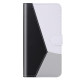For Samsung Galaxy S23+ 5G Tricolor Stitching Flip Leather Phone Case(Black)