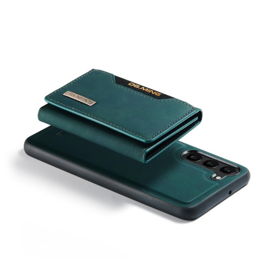 For Samsung Galaxy S23 5G DG.MING M2 Series 3-Fold Multi Card Bag + Phone Case(Green)