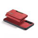 For Samsung Galaxy S23 5G DG.MING M2 Series 3-Fold Multi Card Bag + Phone Case(Red)