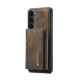 For Samsung Galaxy S23 5G DG.MING M2 Series 3-Fold Multi Card Bag + Phone Case(Coffee)