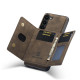 For Samsung Galaxy S23 5G DG.MING M2 Series 3-Fold Multi Card Bag + Phone Case(Coffee)