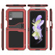 For Samsung Galaxy Z Flip4 RedPepper 360 Full Body Rugged Metal Life Waterproof Phone Case (Red)