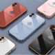 For Samsung Galaxy S23 5G 9D Plating Maple Leaf Silicone Phone Case with Strap(Smoke Purple)