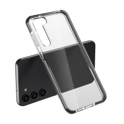 For Samsung Galaxy S23+ 5G Two-color High-transparency TPU+TPE Phone Case(Transparent Black)