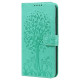 For Samsung Galaxy S23+ 5G Tree & Deer Pattern Pressed Printing Horizontal Flip Leather Phone Case(Green)