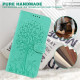 For Samsung Galaxy S23+ 5G Tree & Deer Pattern Pressed Printing Horizontal Flip Leather Phone Case(Green)