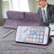 For Samsung Galaxy S23+ 5G Tree & Deer Pattern Pressed Printing Horizontal Flip Leather Phone Case(Purple)