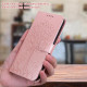 For Samsung Galaxy S23+ 5G Tree & Deer Pattern Pressed Printing Horizontal Flip Leather Phone Case(Pink)