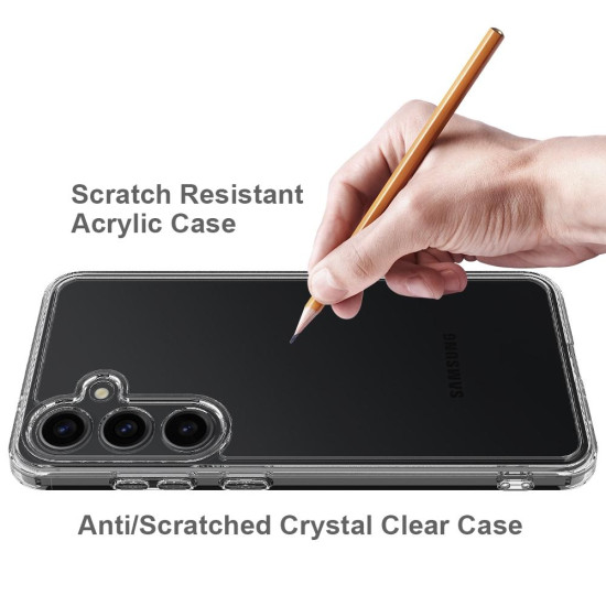 For Samsung Galaxy S24+ 5G Scratchproof Acrylic TPU Phone Case(Transparent)