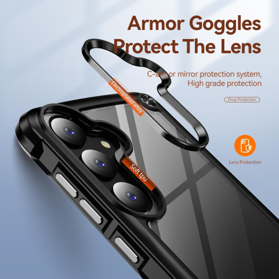 For Samsung Galaxy S24+ 5G TPU + PC Lens Protection Phone Case(Black)