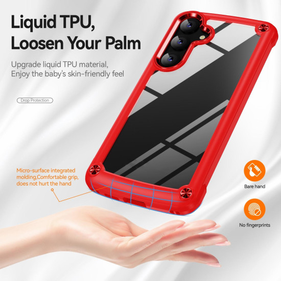 For Samsung Galaxy S24+ 5G TPU + PC Lens Protection Phone Case(Red)