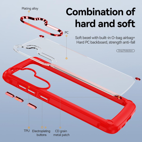 For Samsung Galaxy S24+ 5G TPU + PC Lens Protection Phone Case(Red)