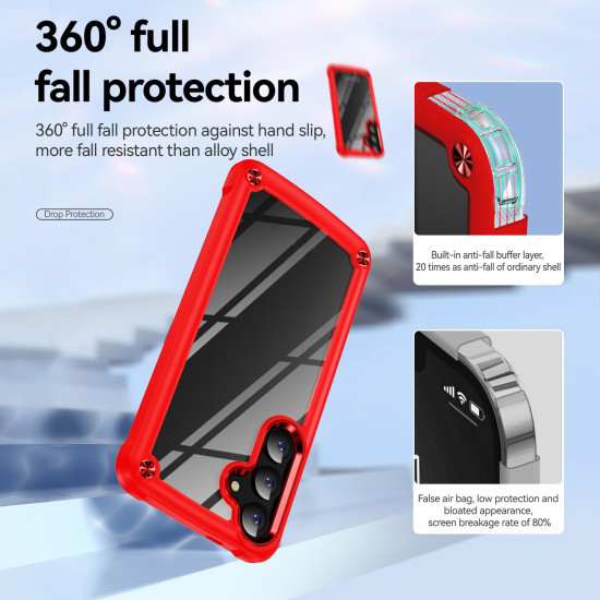 For Samsung Galaxy S24+ 5G TPU + PC Lens Protection Phone Case(Red)