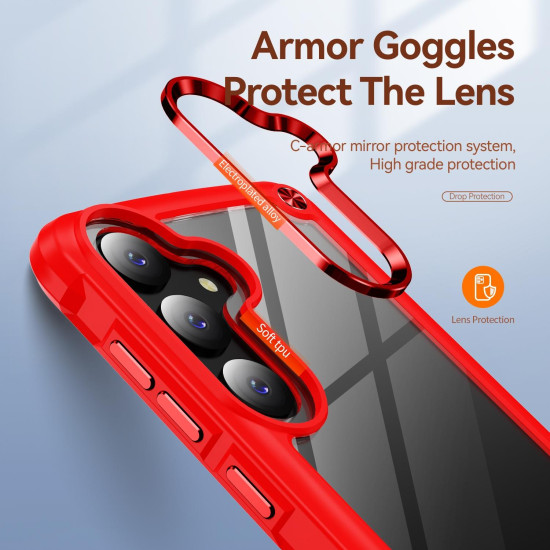 For Samsung Galaxy S24+ 5G TPU + PC Lens Protection Phone Case(Red)