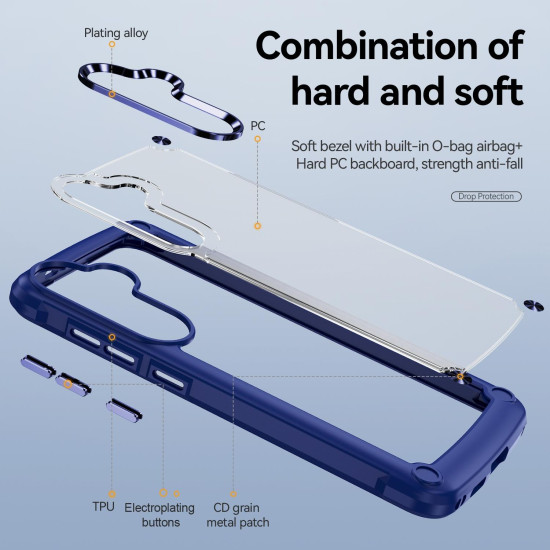 For Samsung Galaxy S24+ 5G TPU + PC Lens Protection Phone Case(Blue)