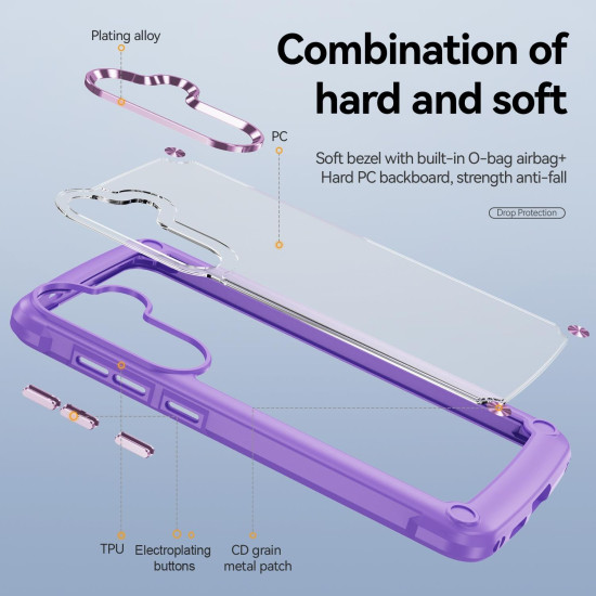 For Samsung Galaxy S24+ 5G TPU + PC Lens Protection Phone Case(Purple)